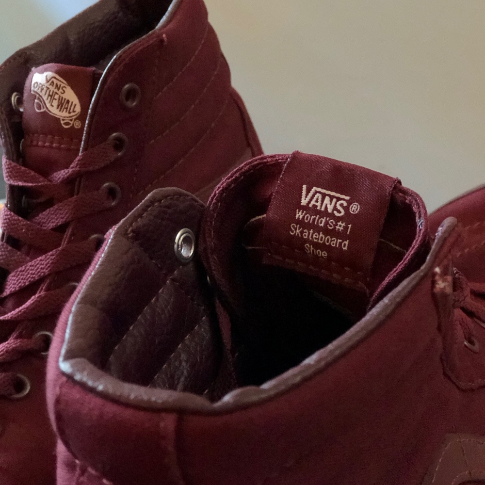 Burgundy Hightop Vans